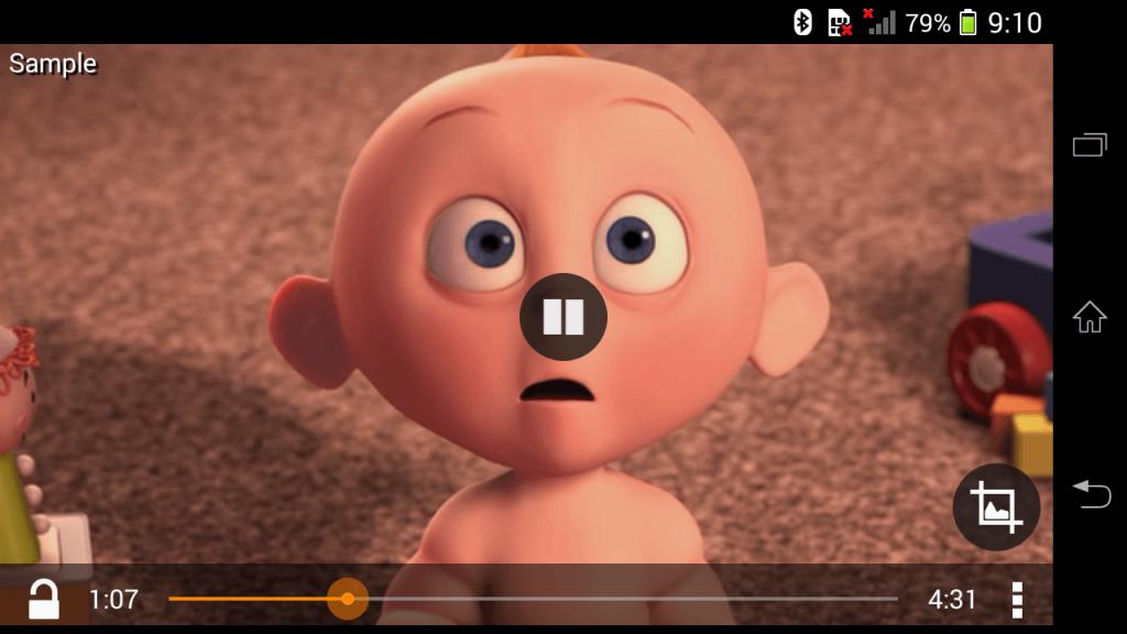 VLC android sample video
