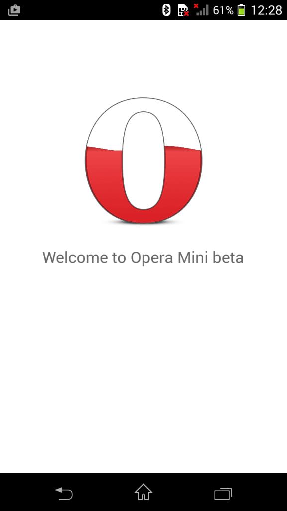 Opera mini beta setup