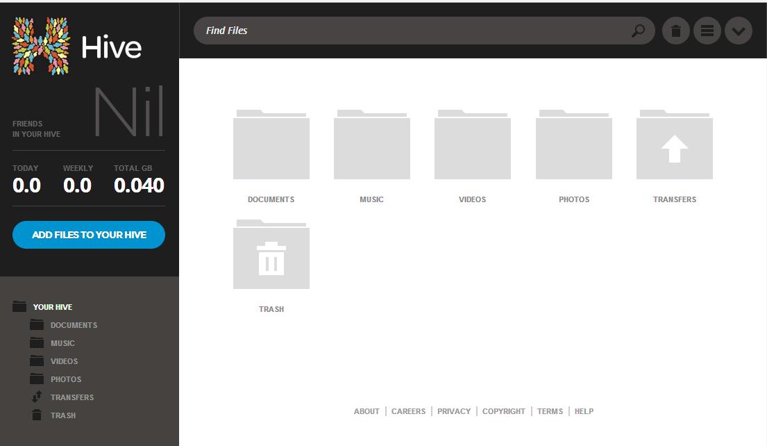 dashboard for files
