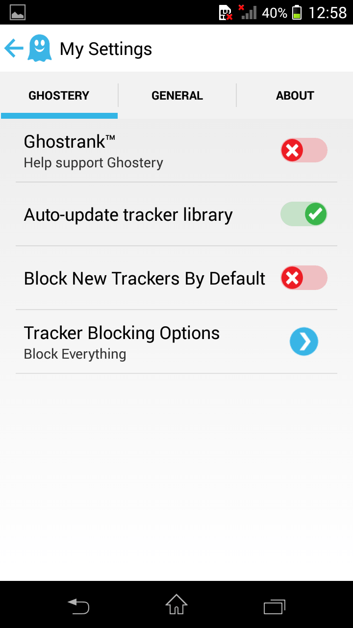 Blocking enabled