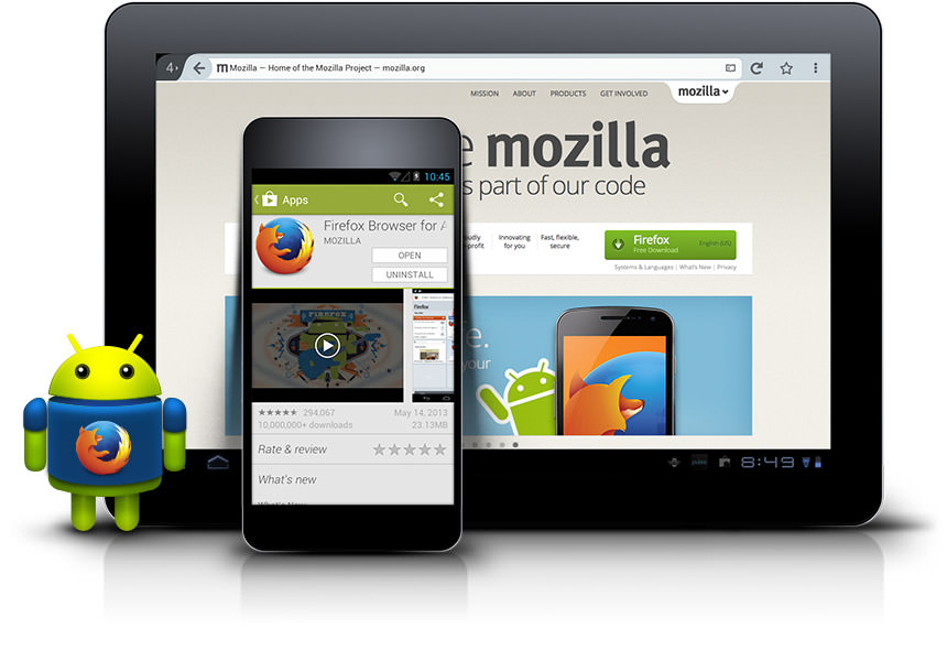 Mozilla firefox android mobile image