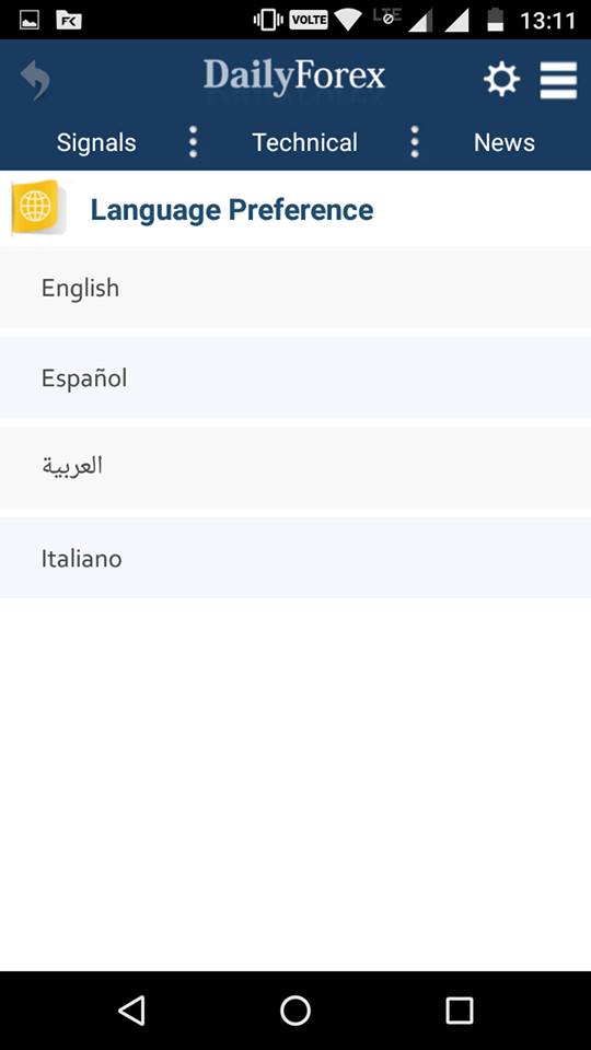 languages available