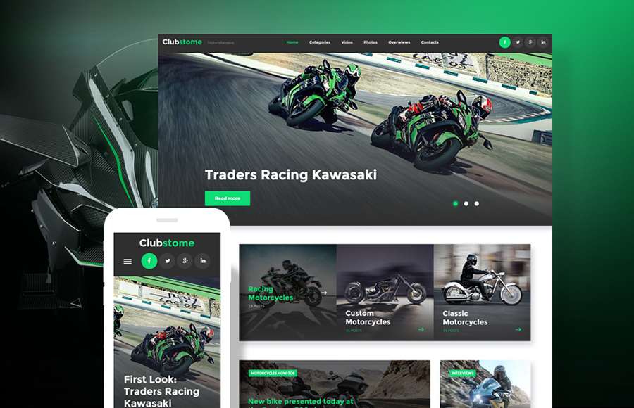 Bikers WordPress Theme 