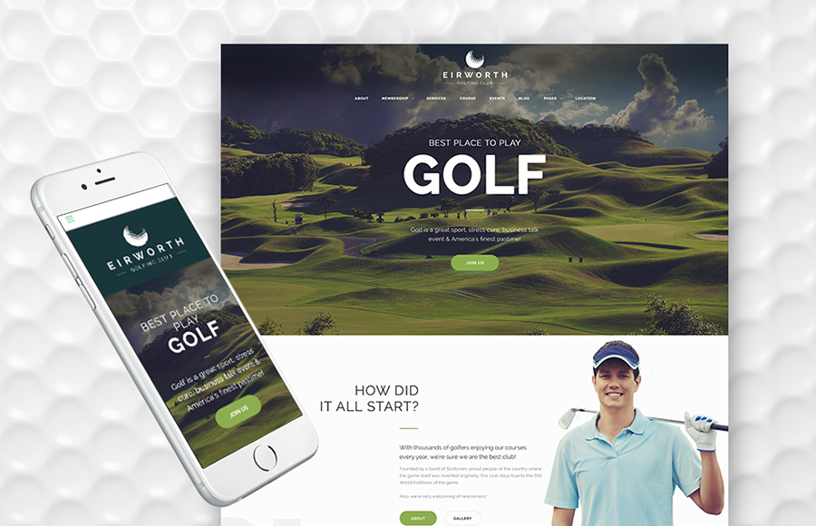 Golf Club WordPress Theme 