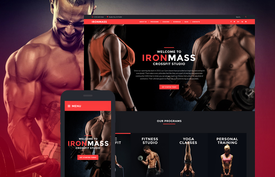 Gym Fitness Responsive Website Template 