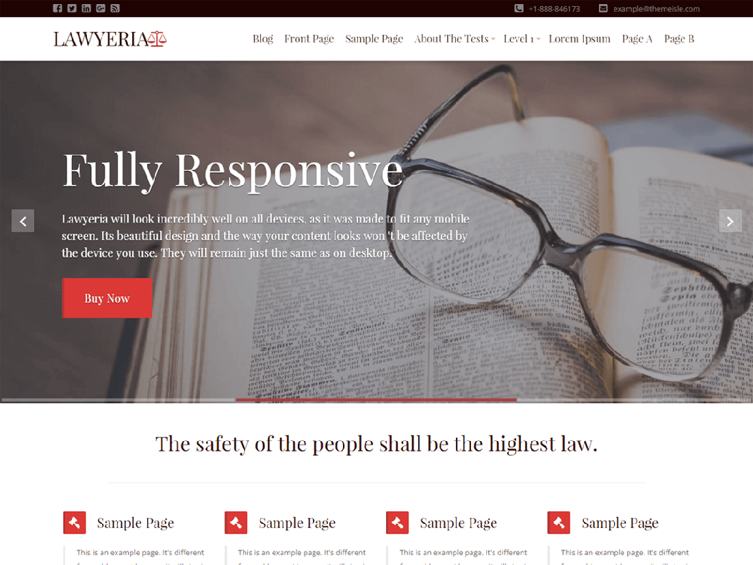 LawyeriaX Lite WordPress Theme for Law Websites
