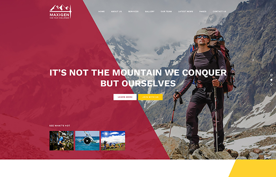 Maxigen - Hiking WordPress Theme