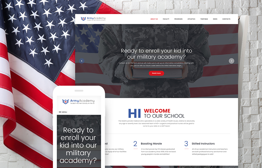 Military School WordPress Theme 