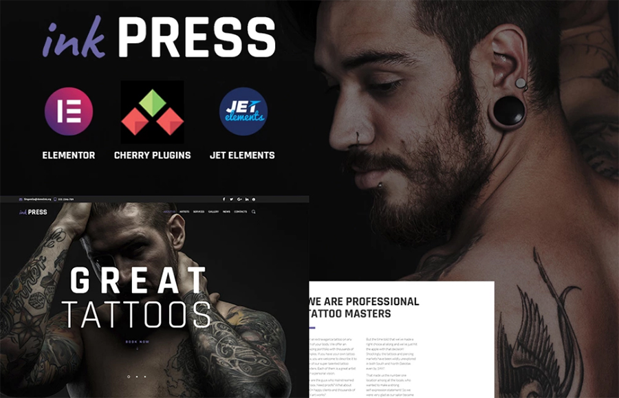 Tatoo Salon WordPress Theme 