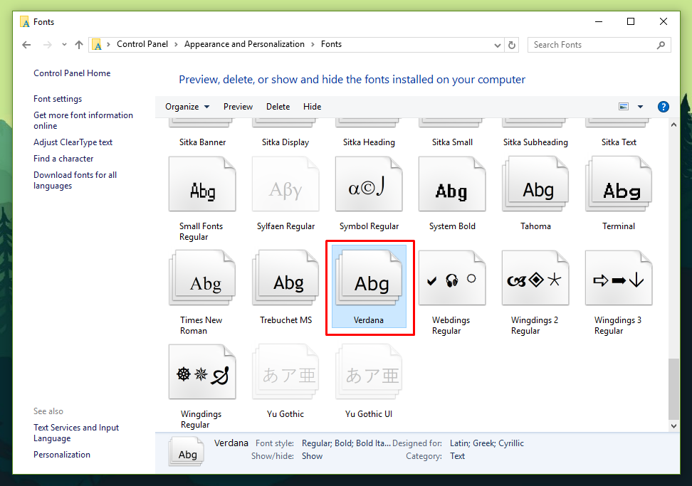 how to install otf fonts on windows 10pc