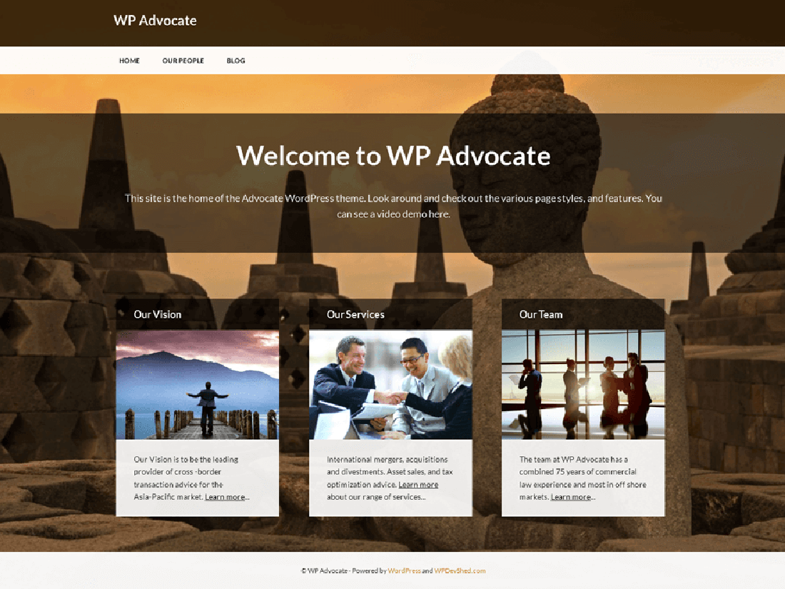 WP Advocate WordPress Theme for Law Websites