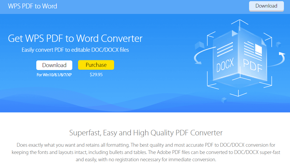 wps pdf to word converter for mac