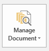 The Manage Document button