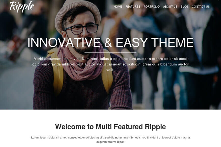Ripple - free WordPress theme