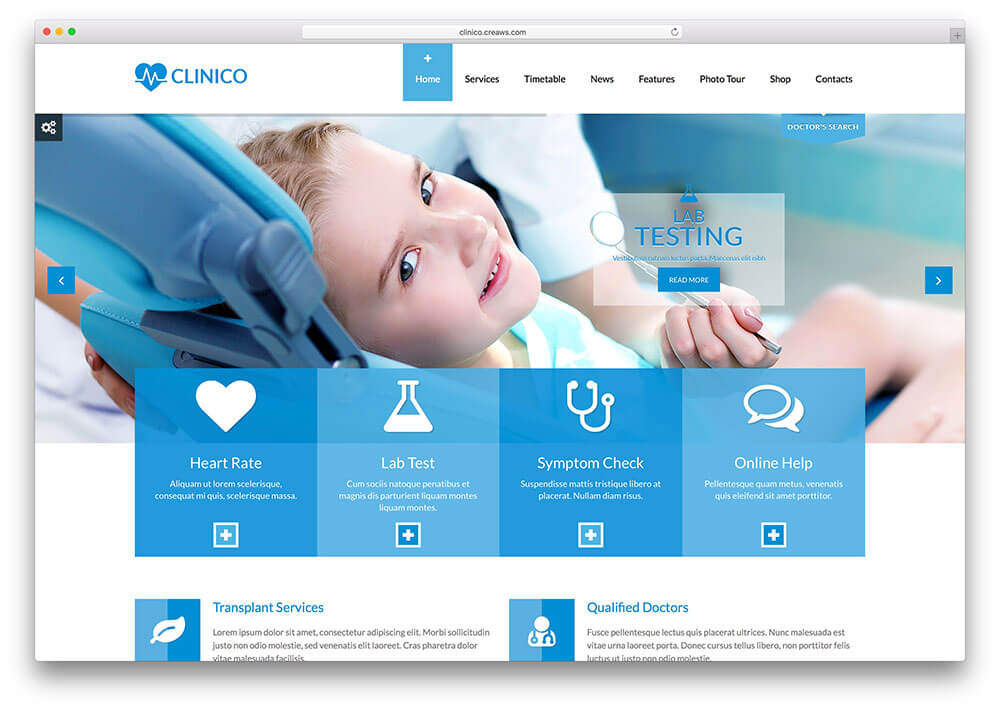 clinico-modern-dentist-wordpress-theme