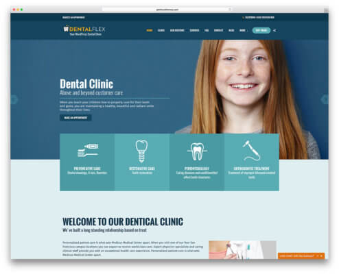 dentist wordpress theme