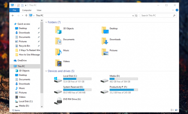 windows 10 file explorer