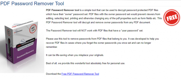 pdf password remove