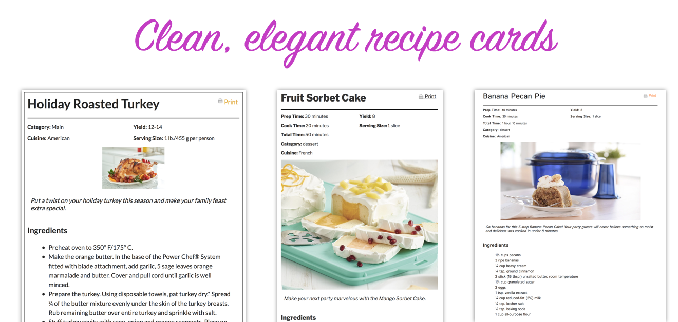 recipe cards wp