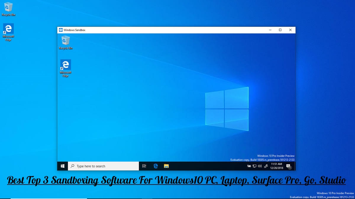 Sandboxing Software For Windows10