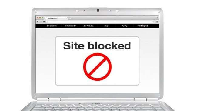 blocked website