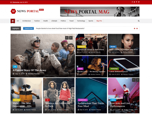 wordpress news theme