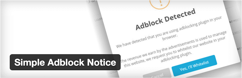 Simple Adblock Notice