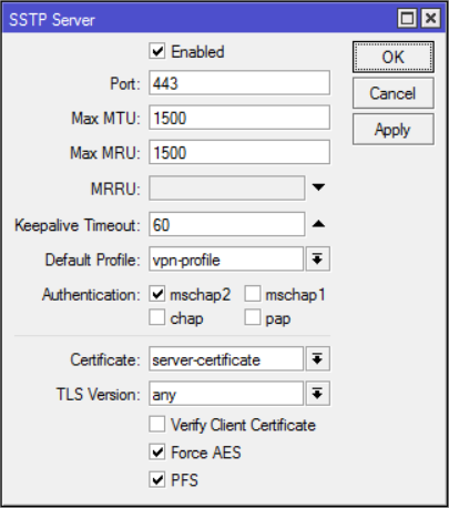 Simple SSTP VPN Server on Mikrotik – Medo's Home Page
