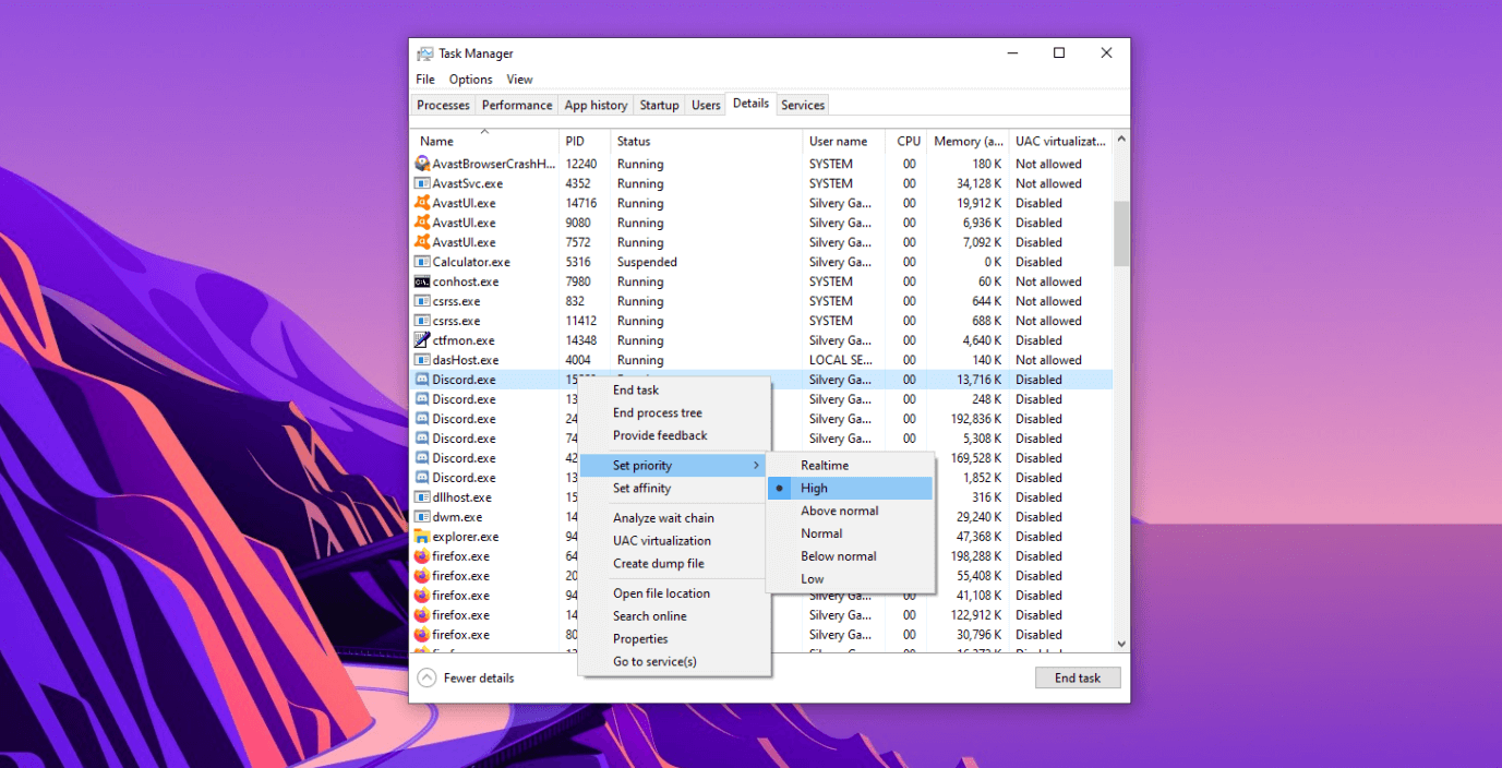Set CPU Priority from Task Manager - 6