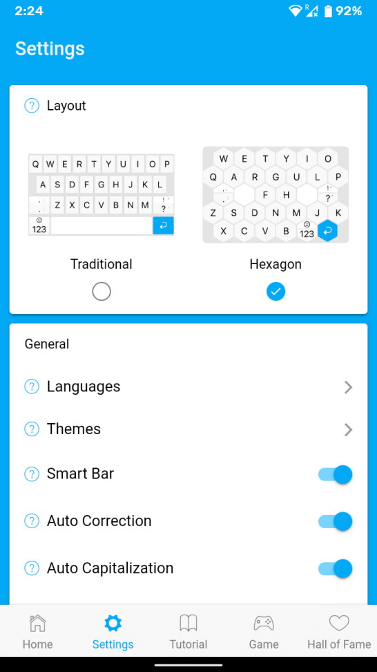 Typewise Settings