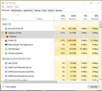 LDPlayer Hardware Resources Consumption