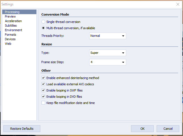 AVS Video Converter Processing Power