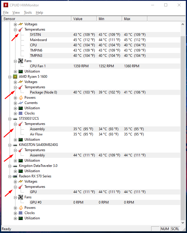 HWMonitor Stats