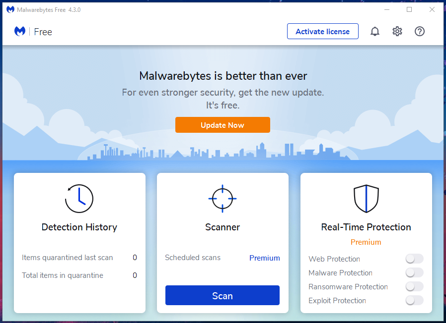 Malwarebytes Free Edition