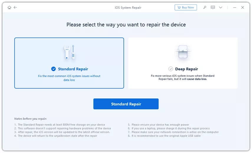 Fix iOS System with Reiboot (5)