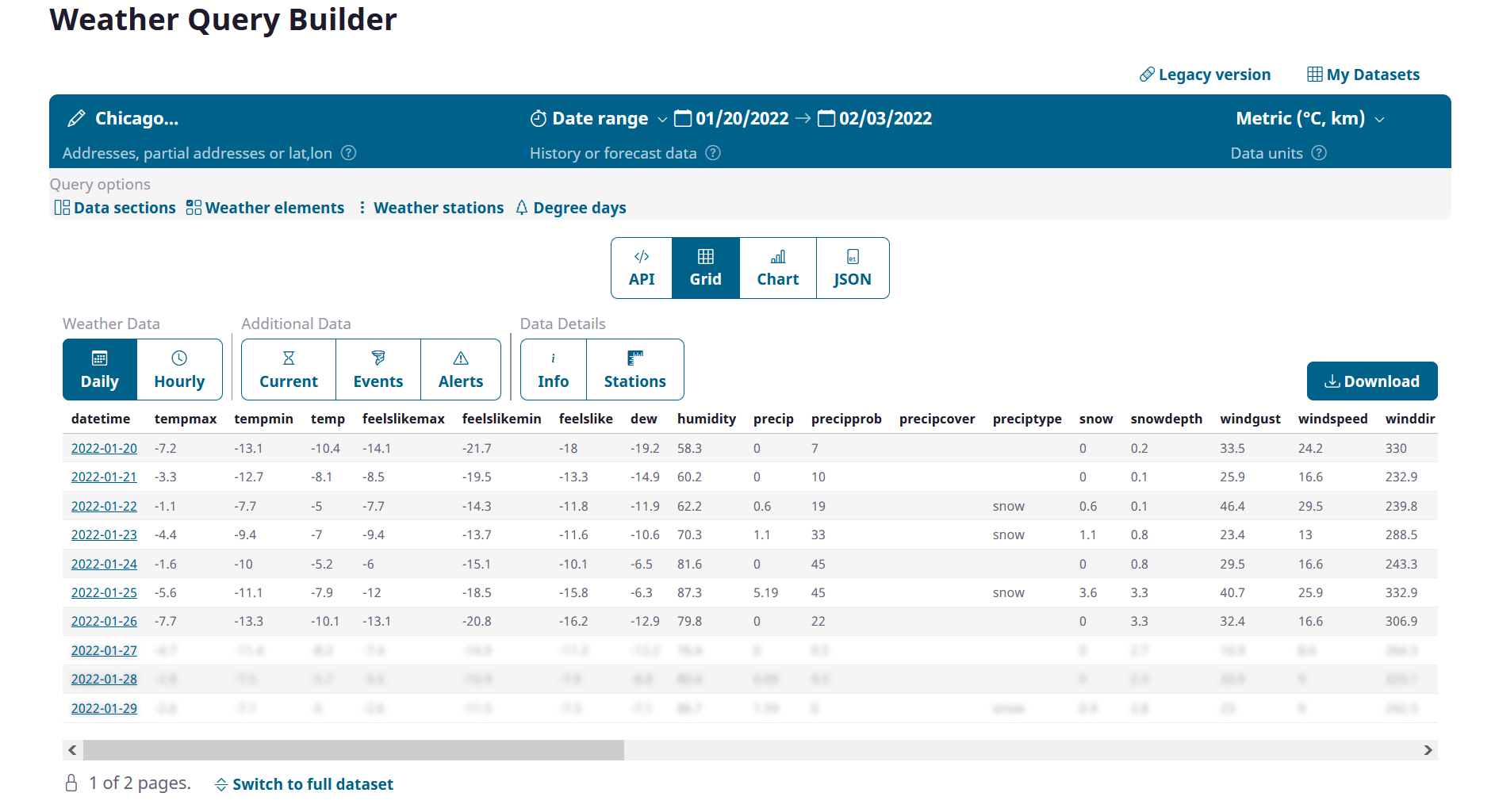 Download Weather Data in CSV File (4)