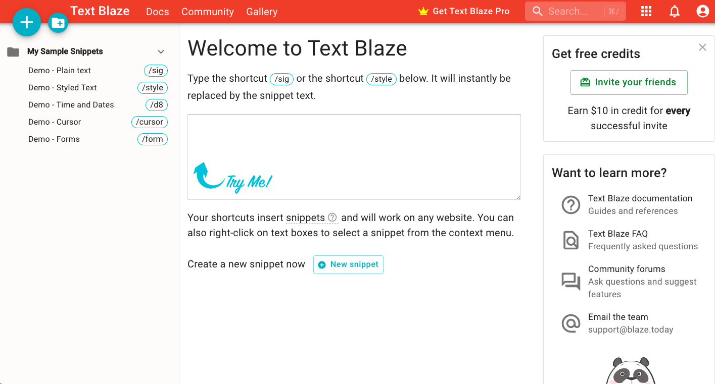 Text Blaze: Templates and Snippets