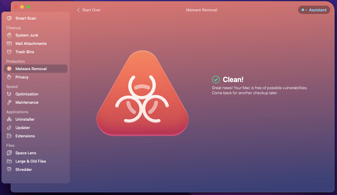 CleanMyMac Malware Removal Tool