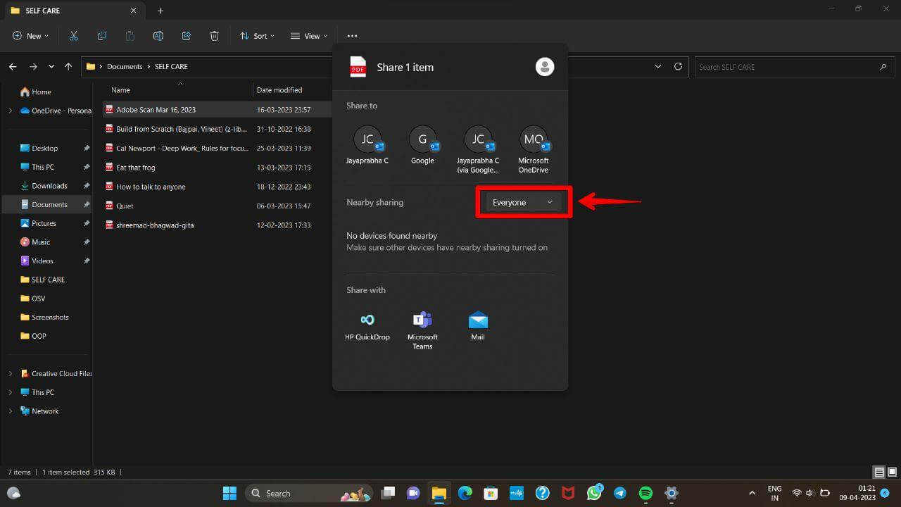 How To Use Nearby Share in Windows 11 Laptop, Desktop, PC, Surface Pro And Android