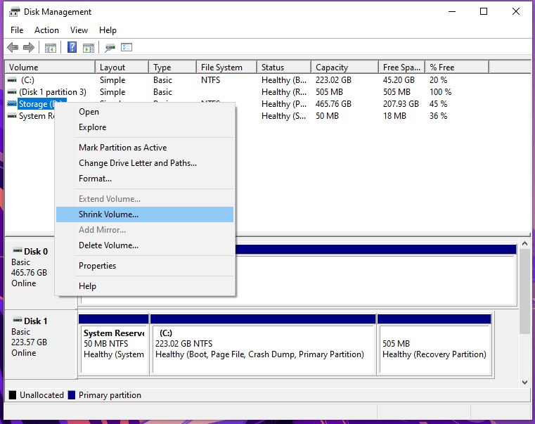 Create partitions on Windows 10 PC - 4