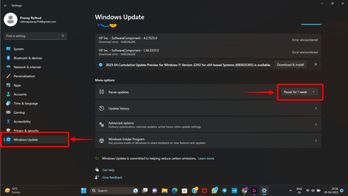 Disable Automatic Update In Windows 11