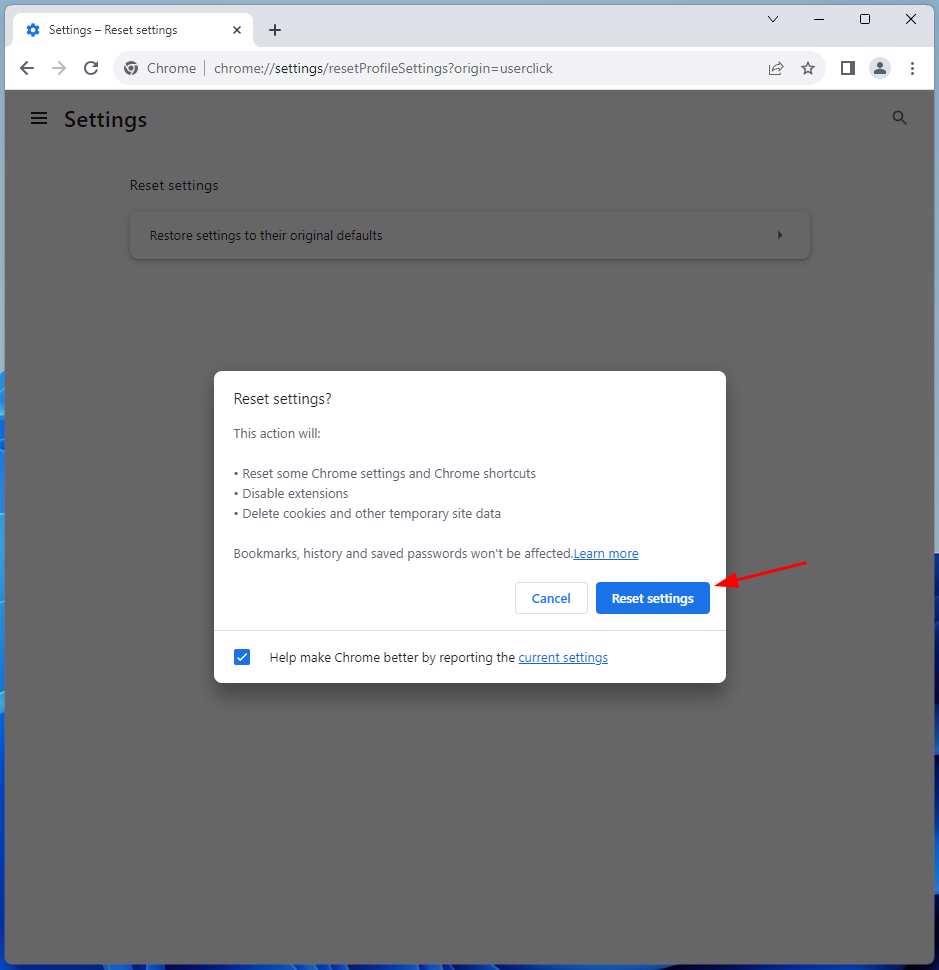 Reset Google Chrome (4)