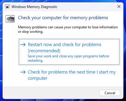 Windows Memory Diagnostic